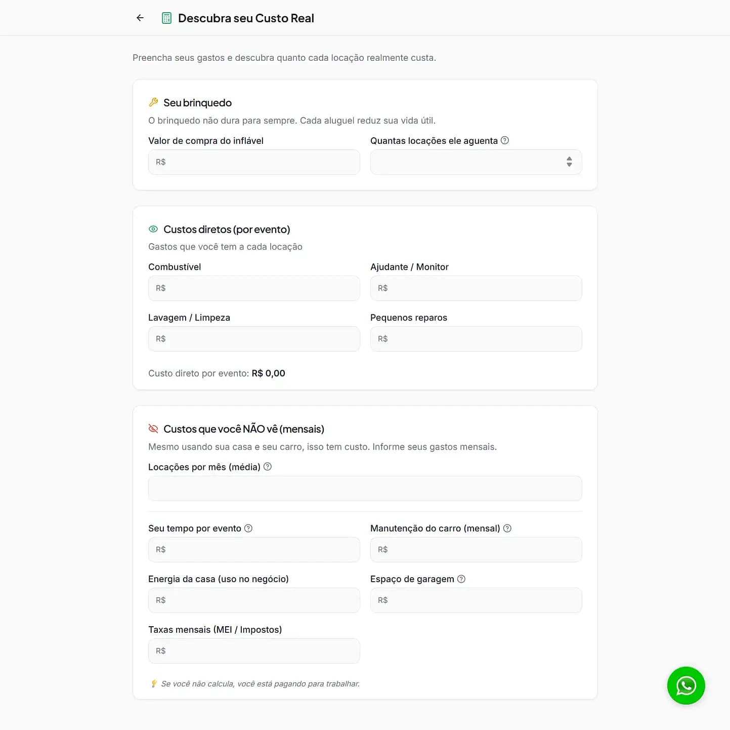 Módulo de controle de parque de ativos
